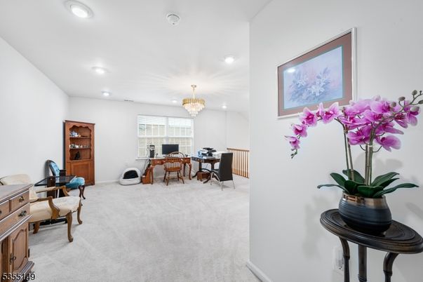 Chandelier, Home Office, Interior, Recessed Lighting