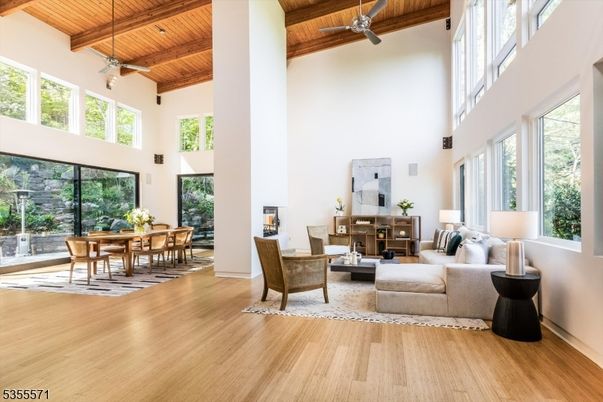 Dining room, Interior, Living room, Wooden Beams, Wooden Ceilings, Wood Texture Flooring
