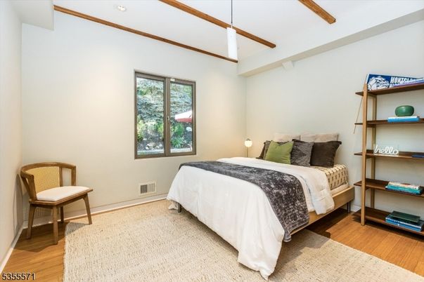 Bedroom, Interior, Wooden Beams, Wood Texture Flooring