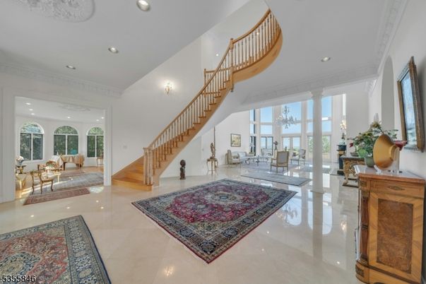 Chandelier, Dining room, Interior, Living room, Recessed Lighting