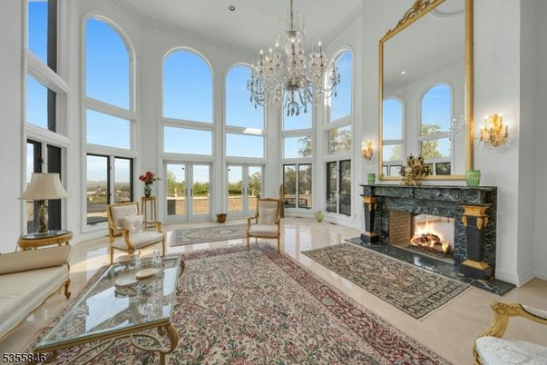 Chandelier, Fireplace, Interior, Recessed Lighting