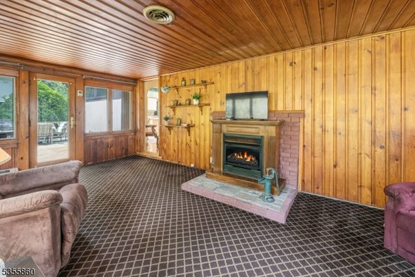 Fireplace, Interior, Wooden Ceilings, Wooden Walls