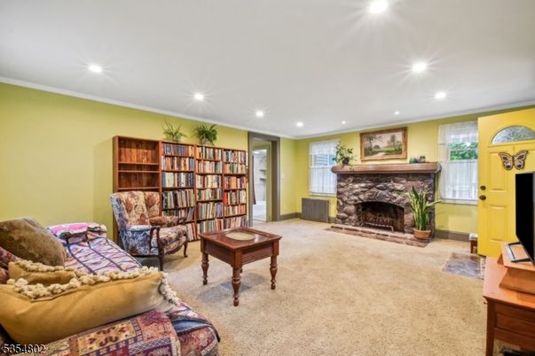 Fireplace, Interior, Living room, Recessed Lighting