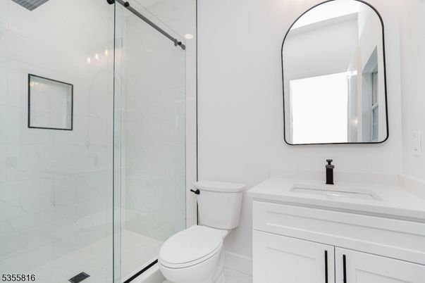 Bathroom, Glass Shower, Interior, Marble Walls