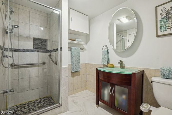 Bathroom, Glass Shower, Interior, Marble