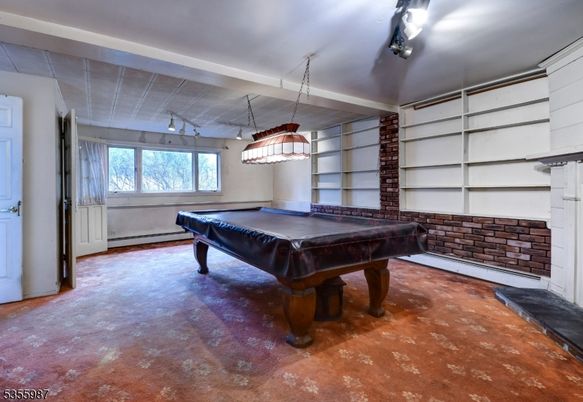 Billiard Table, Game Room, Interior, Pendant Lights