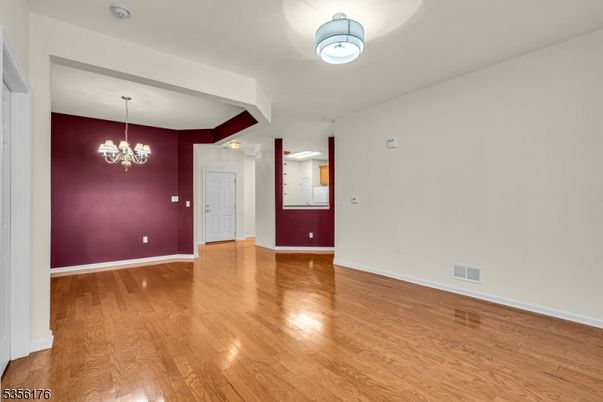Chandelier, Empty room, Interior, Wood Texture Flooring