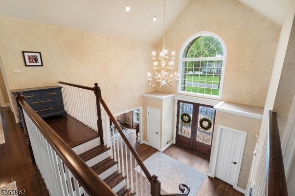 Chandelier, Interior, Recessed Lighting, Wood Texture Flooring