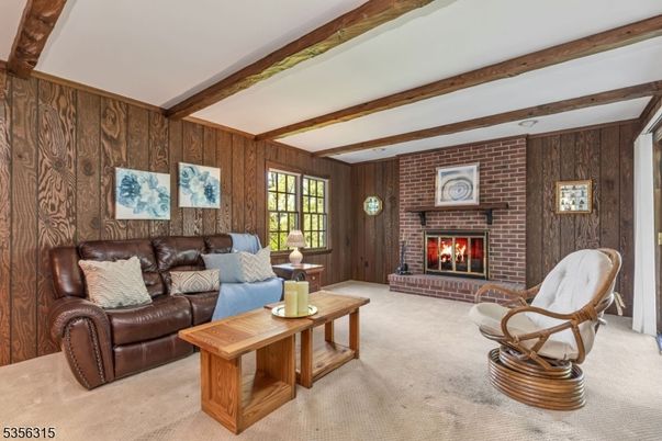Fireplace, Interior, Living room, Stone Walls, Wooden Beams, Wooden Walls