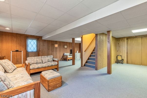 Interior, Living room, Recessed Lighting, Wooden Walls