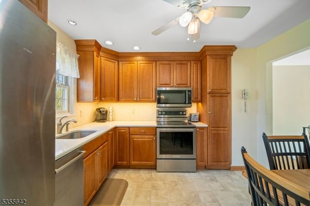 Interior, Kitchen, Recessed Lighting, Stainless Steel Appliances