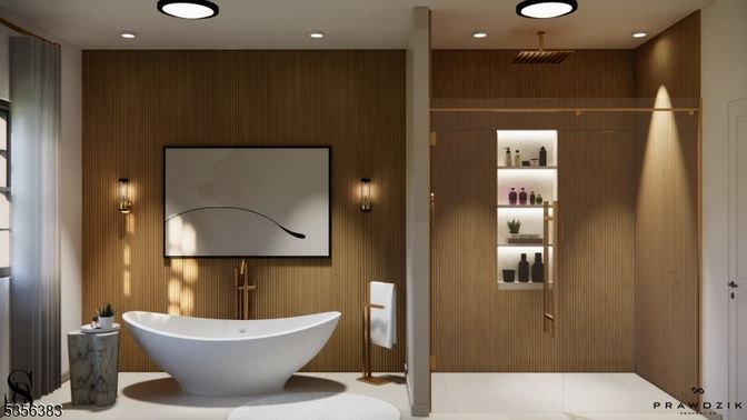 Bathroom, Free Standing Baths, Interior, Recessed Lighting