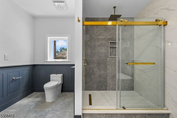 Bathroom, Glass Shower, Interior, Marble Walls