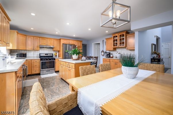 Interior, Kitchen, Pendant Lights, Recessed Lighting, Stainless Steel Appliances