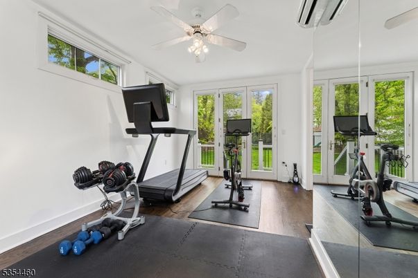 Fitness Equipment, Interior, Wood Texture Flooring