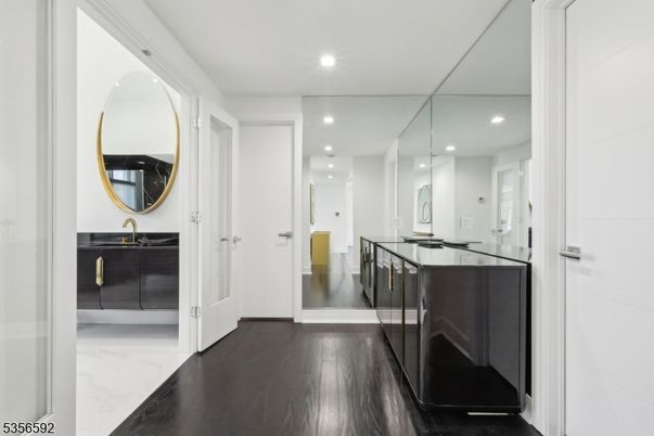 Interior, Marble, Recessed Lighting, Wood Texture Flooring