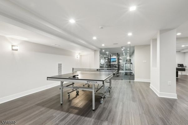 Game Room, Interior, Recessed Lighting, Wood Texture Flooring