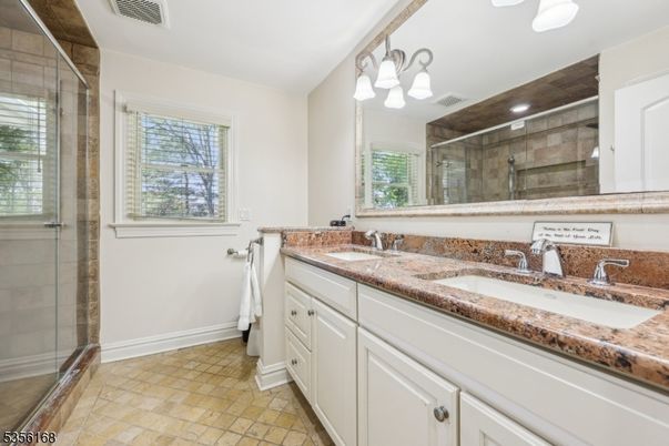 Bathroom, Dual Sink Vanities, Glass Shower, Interior