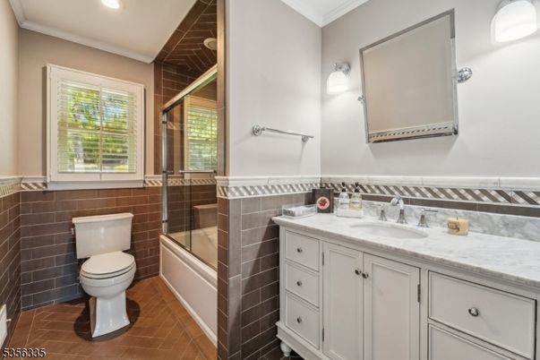 Bathroom, Glass Shower, Interior, Recessed Lighting, Wood Texture Flooring