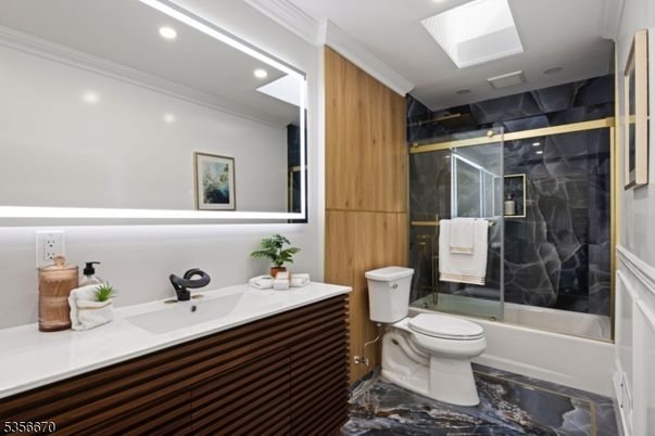 Bathroom, Glass Shower, Interior, Marble, Marble Walls, Recessed Lighting