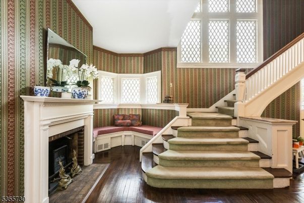 Fireplace, Interior, Wood Texture Flooring