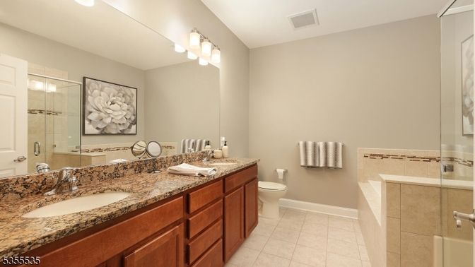 Bathroom, Dual Sink Vanities, Glass Shower, Interior