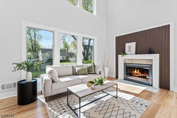 Fireplace, Interior, Living room, Wood Texture Flooring