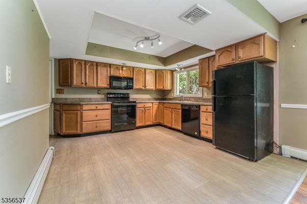 Interior, Kitchen, Wood Texture Flooring
