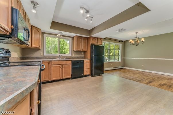 Chandelier, Interior, Kitchen, Wood Texture Flooring