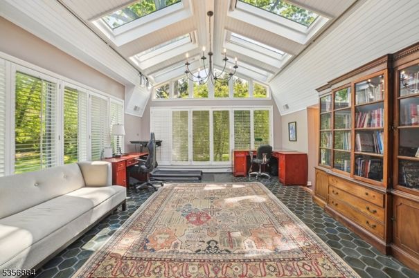Chandelier, Home Office, Interior