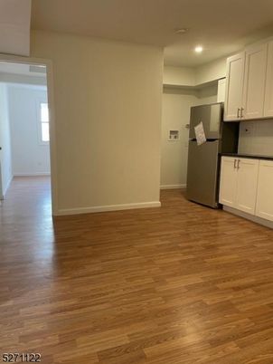 Empty room, Interior, Kitchen, Recessed Lighting, Wood Texture Flooring
