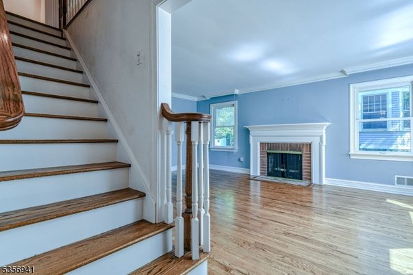 Empty room, Fireplace, Interior, Wood Texture Flooring
