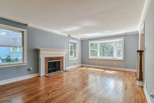 Empty room, Fireplace, Interior, Wood Texture Flooring