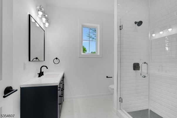 Bathroom, Glass Shower, Interior, Marble