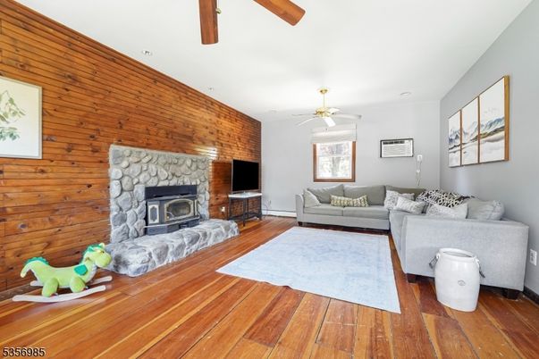 Fireplace, Interior, Living room, Wood Texture Flooring, Wooden Walls