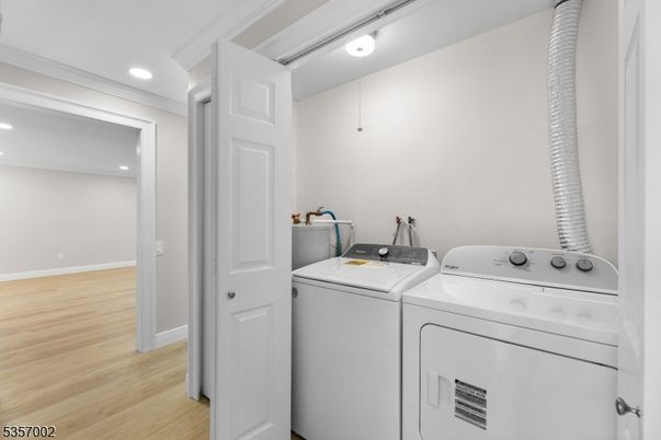 Interior, Recessed Lighting, Utility Closets, Washer, Wood Texture Flooring