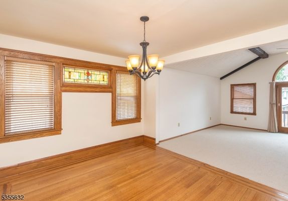 Chandelier, Empty room, Interior, Wooden Beams, Wood Texture Flooring