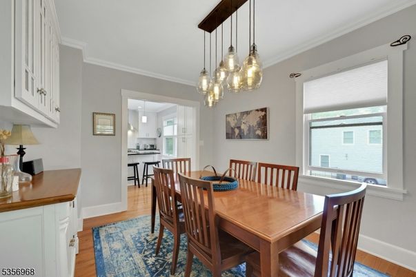 Dining room, Interior, Kitchen, Pendant Lights, Wood Texture Flooring