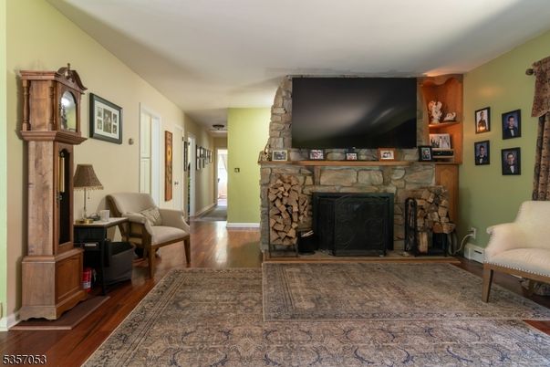 Fireplace, Interior, Wood Texture Flooring