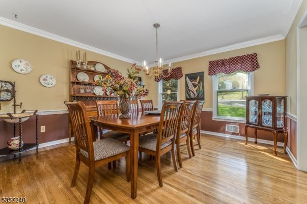 Chandelier, Dining room, Interior, Wood Texture Flooring