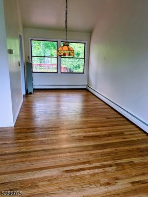 Empty room, Interior, Pendant Lights, Wood Texture Flooring