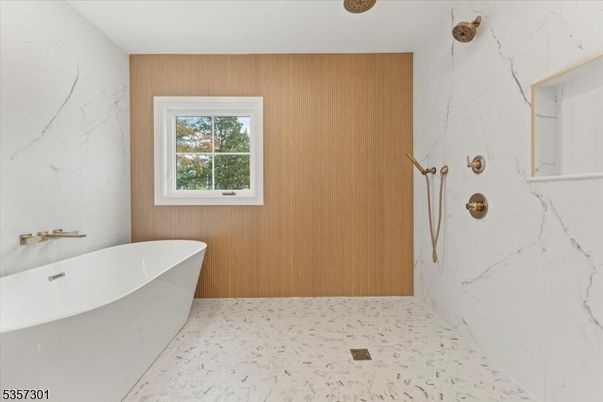 Bathroom, Free Standing Baths, Interior, Marble Walls, Wooden Walls