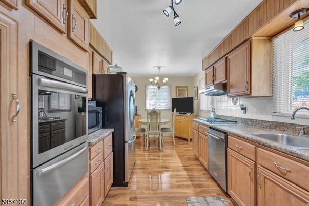 Chandelier, Dining room, Interior, Kitchen, Wood Texture Flooring