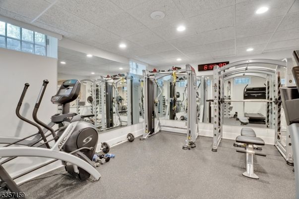 Fitness Equipment, Gym, Interior, Recessed Lighting