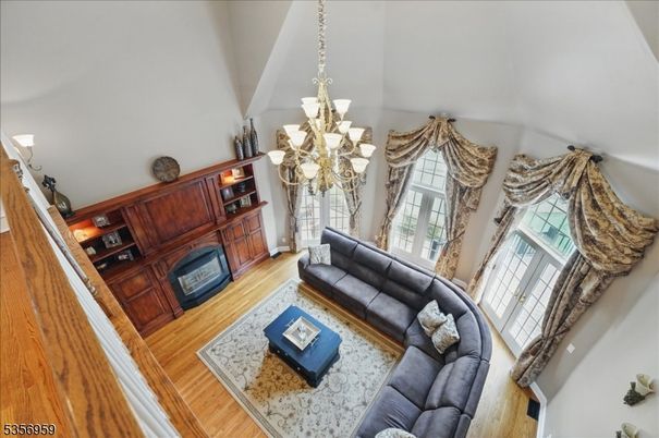 Chandelier, Fireplace, Interior, Living room, Wood Texture Flooring