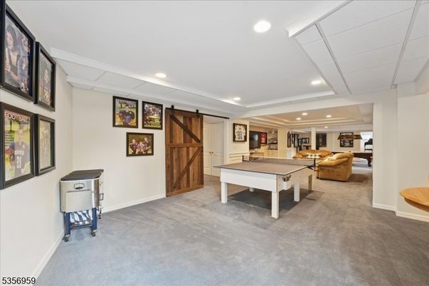 Billiard Table, Game Room, Interior, Recessed Lighting