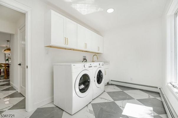Interior, Marble, Recessed Lighting, Washer