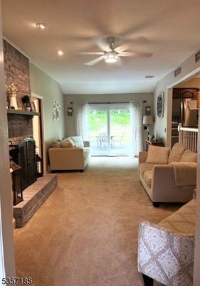 Fireplace, Interior, Living room, Recessed Lighting