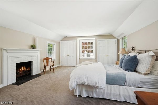 Bedroom, Fireplace, Interior