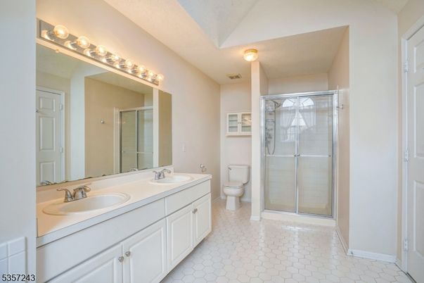Bathroom, Dual Sink Vanities, Glass Shower, Interior